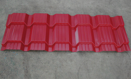 Sample Tile of Metal Roofing Tile Former