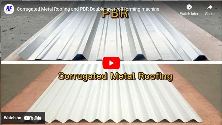 Corrugated Metal Roofing and PBR Double layer roll forming machine